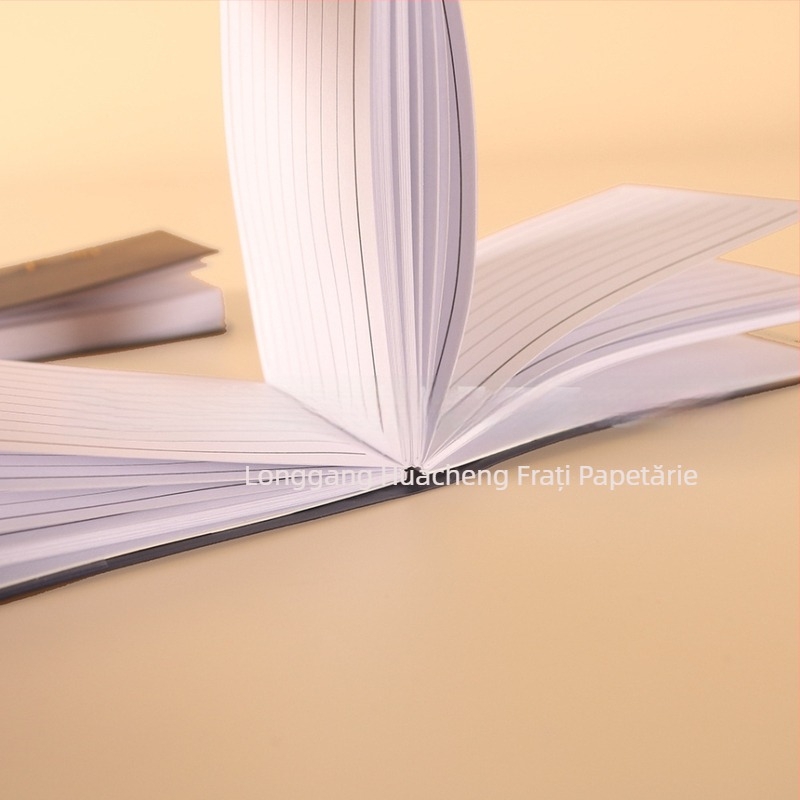 Bloc-notes de lucru portabil cu husă din piele PU și imprimare a logo-ului; legare adezivă; hârtie offset de 80 g/m²; nucleu interior îngroșat; imprimare logo disponibil