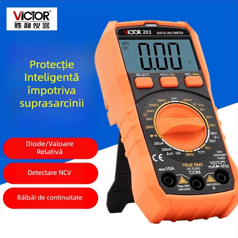 VC201 Multimetru Digital cu Protecție împotriva Arderea, Multifuncțional, Măsurare Manuală a Intervalelor, Pentru Electricieni