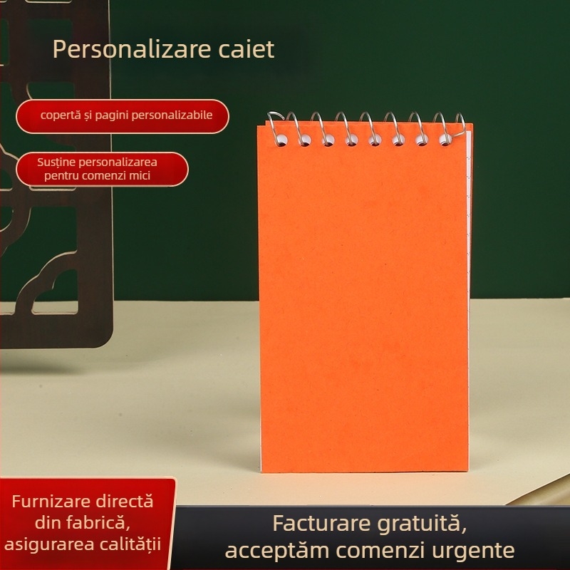 Caiet spiralat mic, personalizabil, Page wood, hârtie 80 g, pagini multiple