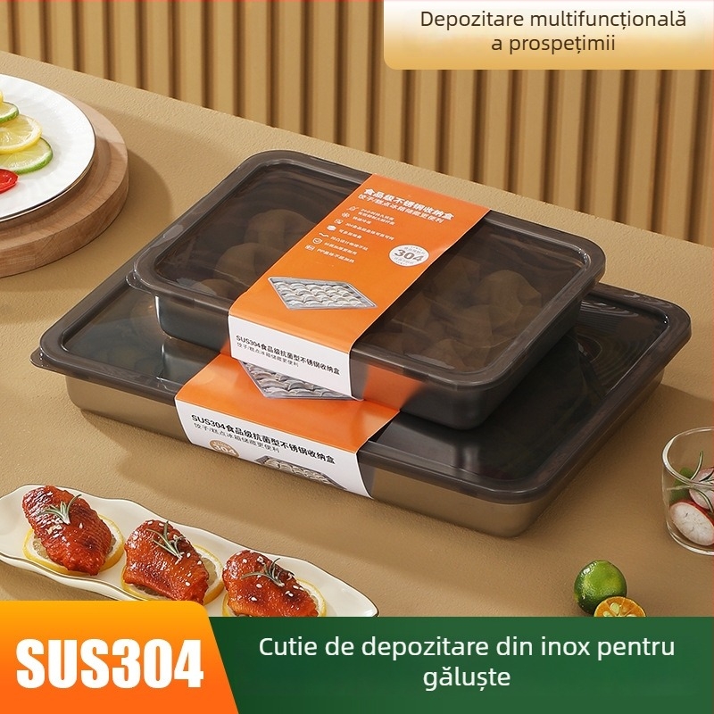 Cutie izolată din oțel inoxidabil pentru găluște, portabilă pentru depozitare și etanșare