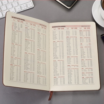 Xinlin planner din piele PU și caiet de contabilitate, legare cu sârmă, hârtie offset 80gsm, modelul 18335