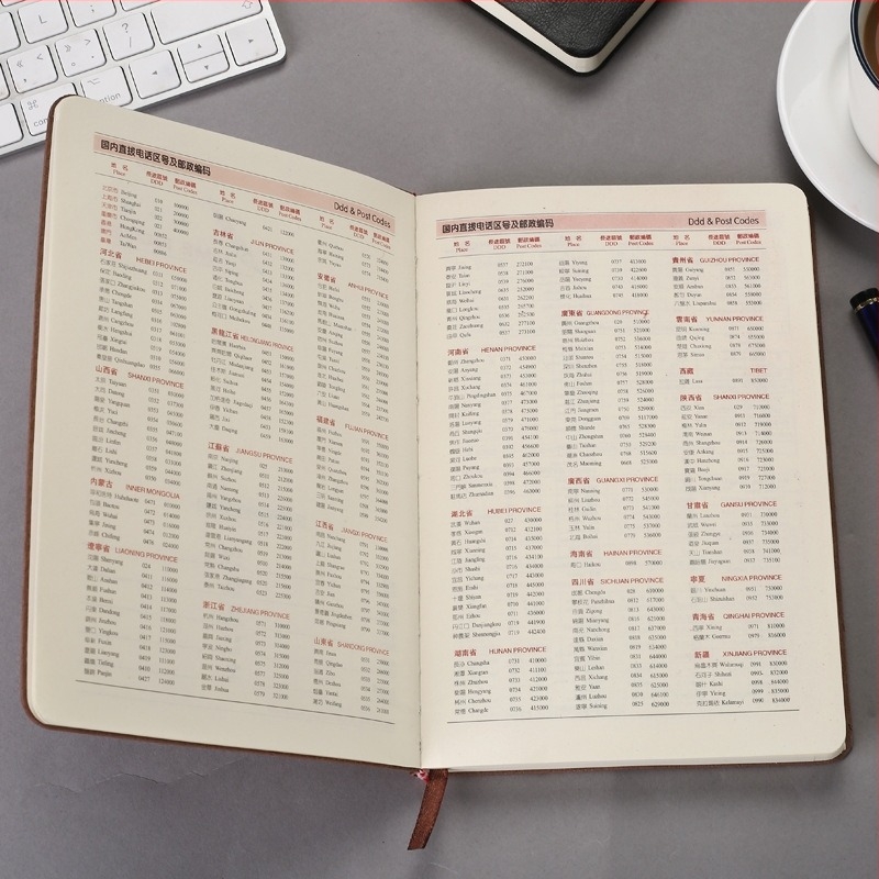 Xinlin planner din piele PU și caiet de contabilitate, legare cu sârmă, hârtie offset 80gsm, modelul 18335