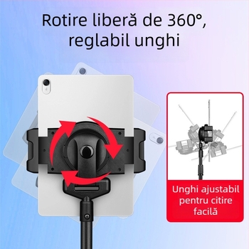 Tripod universal pentru telefon mobil și tabletă – suport pentru pat sau podea, pentru streaming live, fotografiere și înregistrare video