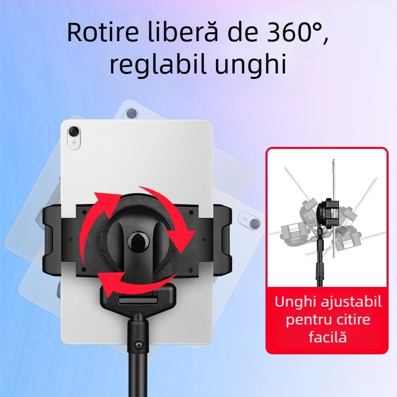 Tripod universal pentru telefon mobil și tabletă – suport pentru pat sau podea, pentru streaming live, fotografiere și înregistrare video