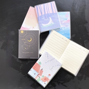 Agendă de contacte din piele sintetică – formă caricatură, pagini de hârtie, legare din plastic, pachet de 20 bucăți, posibilitate de personalizare