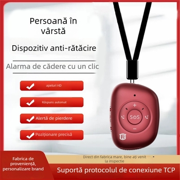 RF-V50 Pandantiv cu conectivitate 4G, apel SOS cu un singur buton, baterie de 1000 mAh, compatibil iOS