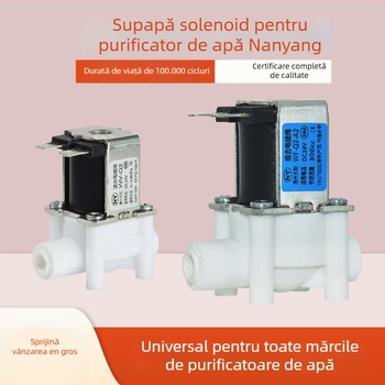 Valvă electromagnetică pentru purificatorul de apă, intrare apă 2 căi/3 căi, material POM, model NY, pentru echipamente de purificare a apei