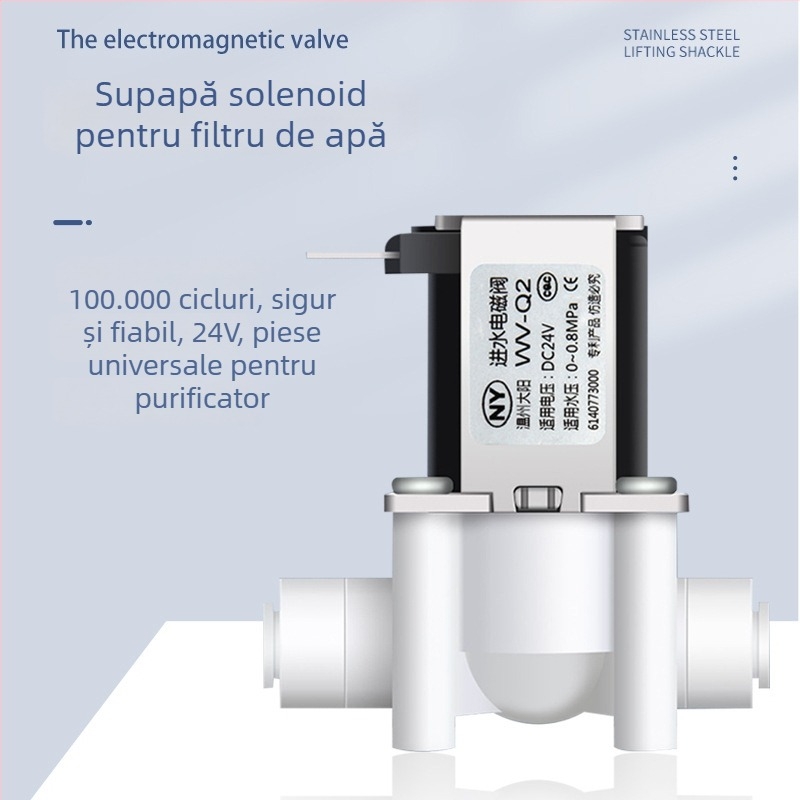 Valvă electromagnetică pentru purificatorul de apă, intrare apă 2 căi/3 căi, material POM, model NY, pentru echipamente de purificare a apei