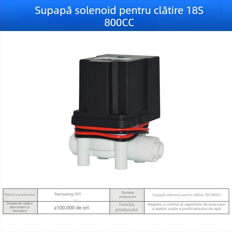 Valvă electromagnetică pentru purificatorul de apă, intrare apă 2 căi/3 căi, material POM, model NY, pentru echipamente de purificare a apei