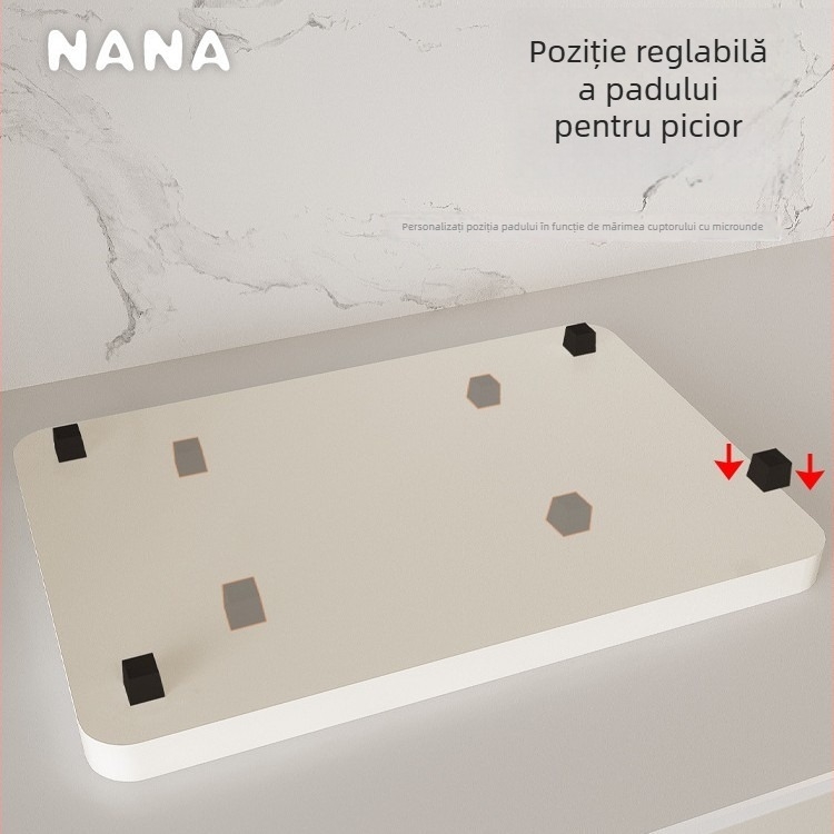 Raft de bucătărie pentru cuptor cu microunde, Jijia, oțel carbon, Multifuncțional, Stil Crem