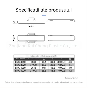 Placă impermeabilă de identificare a cablurilor cu etichetă transparentă, compatibilă cu modelele 3010/3020/4010/4020, material PP, pentru instrumentație.