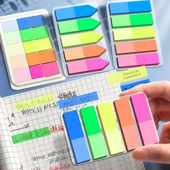 Etichetă autoadezivă pentru scriere manuală cu pagină indicator transparentă, poate fi scrisă