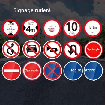 Semne de circulație pentru drumuri și poduri, folie reflectorizantă de calitate inginerească, serigrafie, nivel: semne rutiere