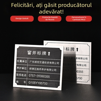 Semne metalice pentru birou, personalizabile din oțel inoxidabil, imprimare Silk Screen/gravură/finisare periată/ștanțare, utilizare universală