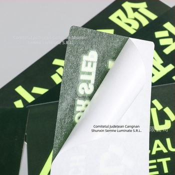 Semn de evacuare iluminat – PVC impermeabil și rezistent la uzură, cu suprafață reflectivă pentru spații publice; conținut: ieșire securizată