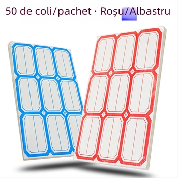 9-1 hârtie etichetă autoadezivă pentru preț, formă dreptunghiulară, PVC adeziv, etichetă de preț
