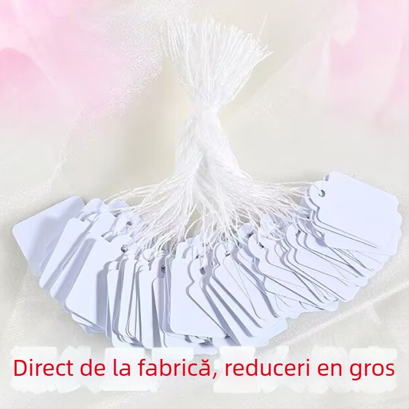 Etichete goale pentru bijuterii — set de 100 bucăți, etichete de preț din hârtie pentru scriere manuală
