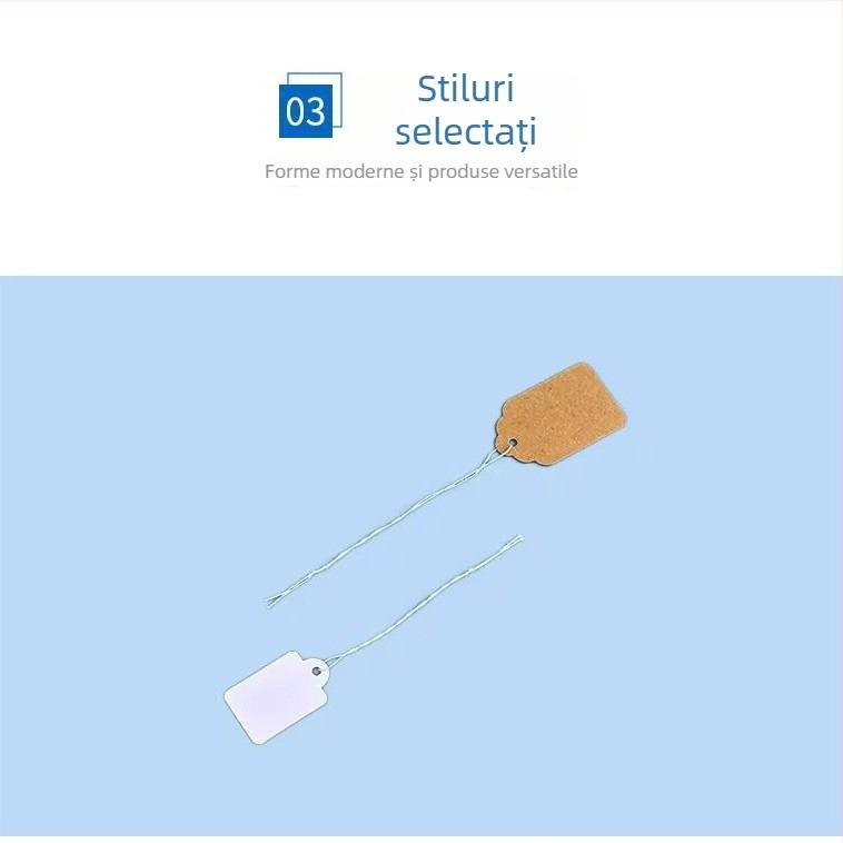 Set de 100 etichete goale pentru bijuterii, carduri de etichetă de preț din hârtie, pentru etichetare manuală