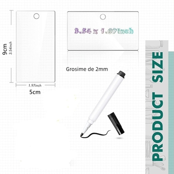 Etichetă transparentă din acril pentru coșuri și depozitare în bucătărie, de agățat, neimprimată (Material: acril; Brand: KANGHAI; Personalizare: Da; Tip imprimare: Fără imprimare)