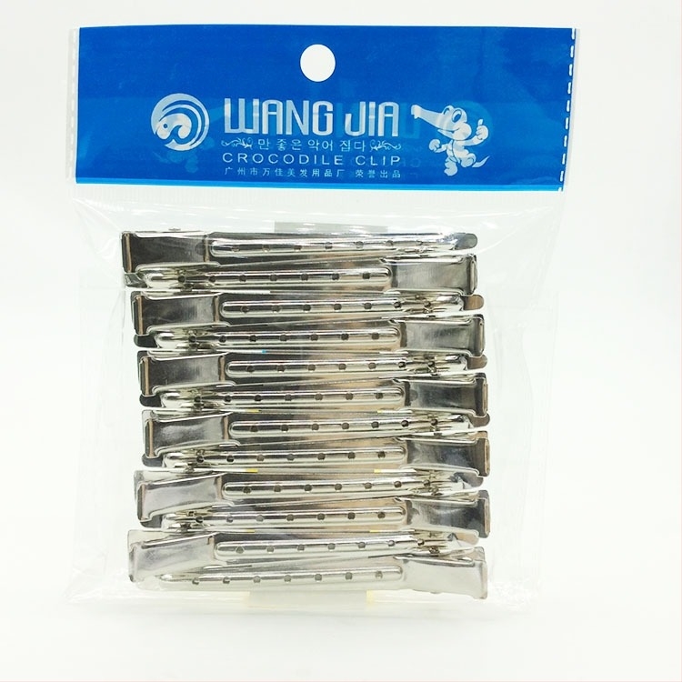 Clip metalic tip duckbill cu cioc lung, design cu șapte găuri, priză ondulată, pachet de 12 bucăți