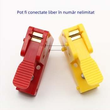 Clema crocodil pentru testare la curent înalt – 50A, arc acționat, din cupru, pentru testarea motoarelor și cablarea LED