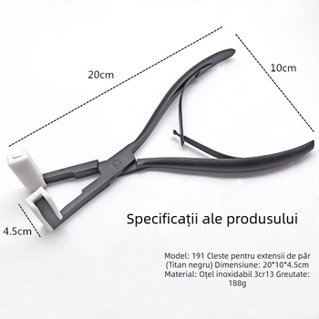 Pense pentru extensii de păr din oțel inoxidabil, multifuncționale, vârfuri ascuțite, Yuqi, origine Yangjiang