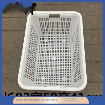 Coș turnover din plastic pentru legume și fructe, coș adânc de depozitare, potrivit pentru organizare și transport
