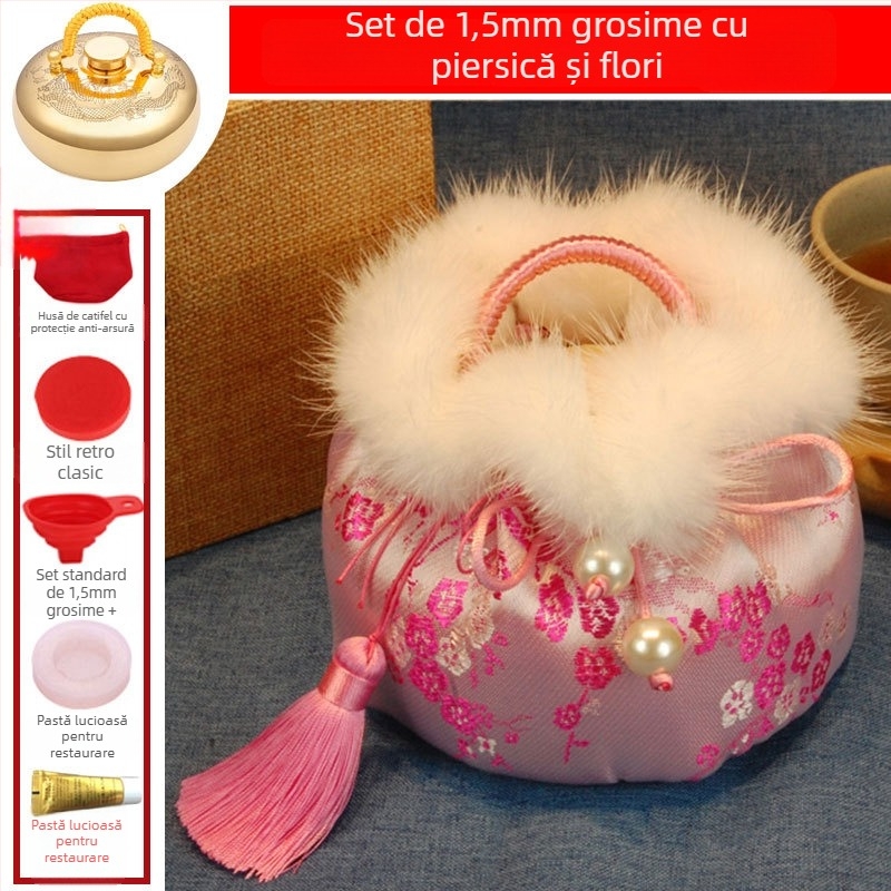 Sticlă de apă fierbinte cu masaj pentru picioare, talie, mâini și abdomen; utilizare caldă și rece; personalizabil