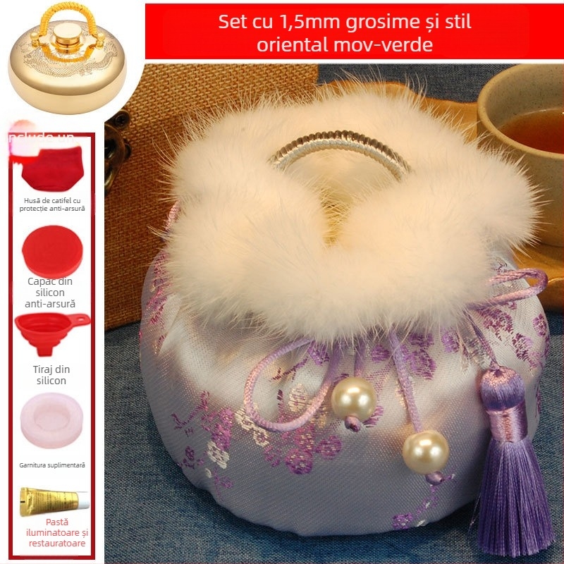 Sticlă de apă fierbinte cu masaj pentru picioare, talie, mâini și abdomen; utilizare caldă și rece; personalizabil