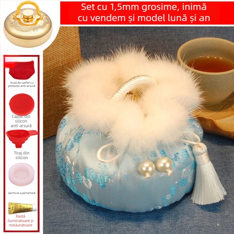 Sticlă de apă fierbinte cu masaj pentru picioare, talie, mâini și abdomen; utilizare caldă și rece; personalizabil