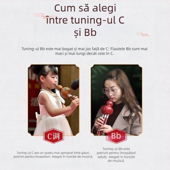 Instrument Hulusi, model C/B, marcă Polygonum wind, material: lemn artificial, ambalaj în cutie.