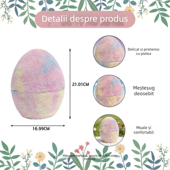 Ou Paște Misterios pentru Petreceri — Decorațiune din Plastic, Spațiu pentru Dulciuri, Personalizare și Imprimare Logo