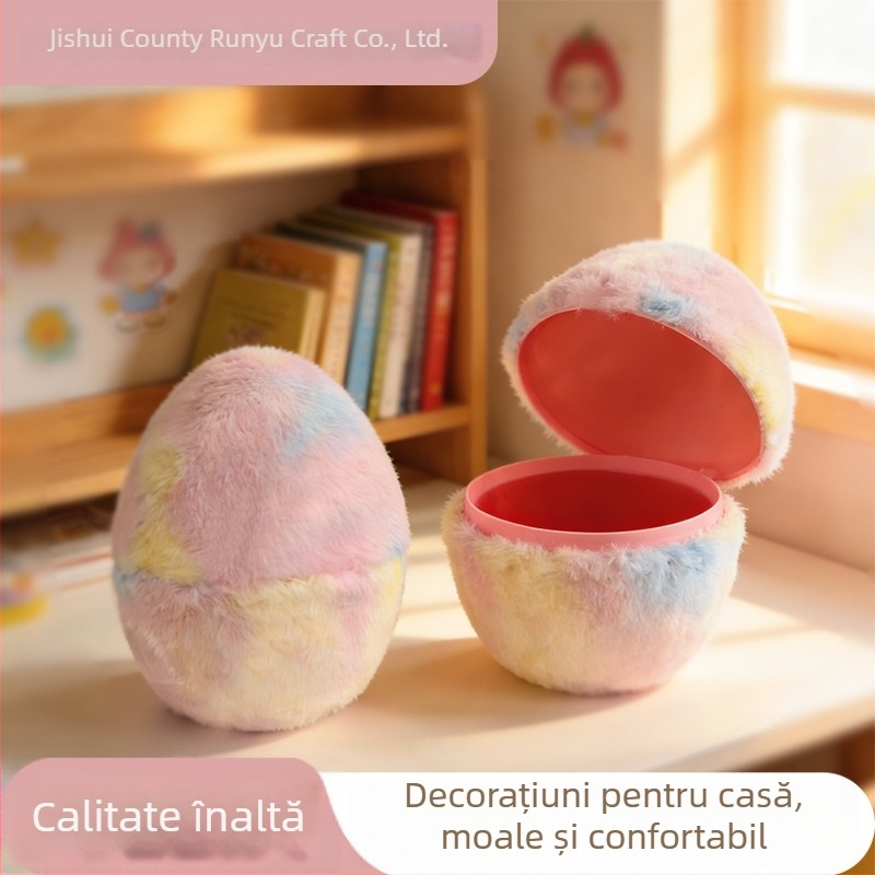 Ou Paște Misterios pentru Petreceri — Decorațiune din Plastic, Spațiu pentru Dulciuri, Personalizare și Imprimare Logo