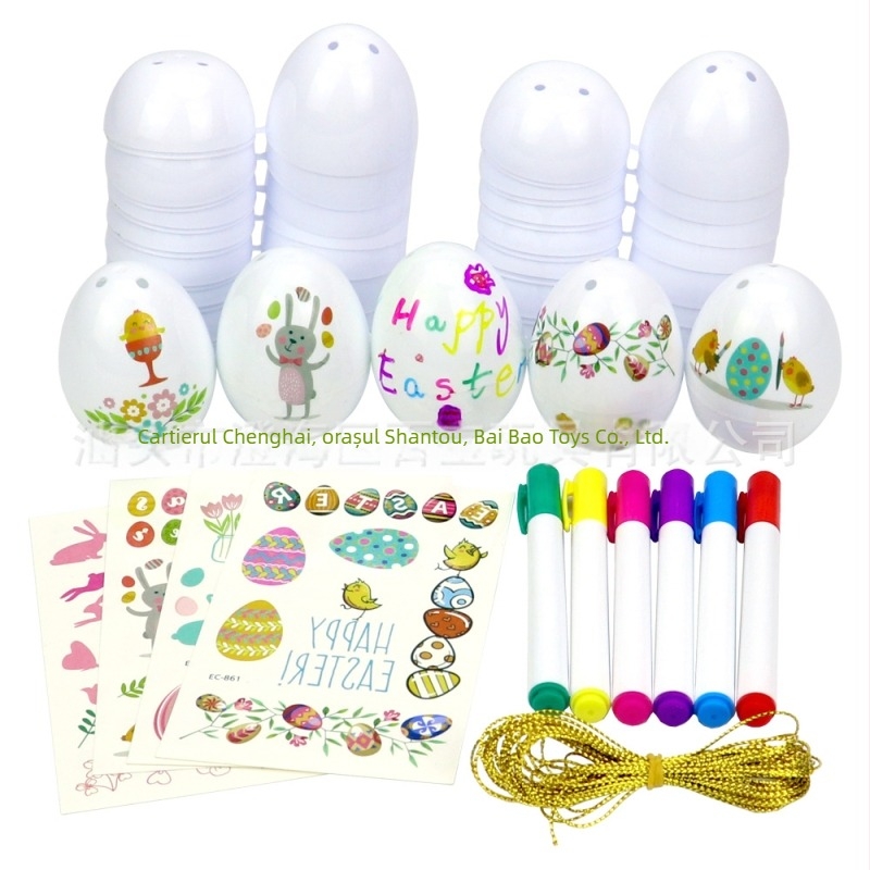 Set DIY de ouă de Paște vopsite pentru copii – ouă din plastic, turnare prin injecție, personalizare disponibilă, imprimare logo posibil, brand: bigbagtoys, categoria: Ouă de Paște