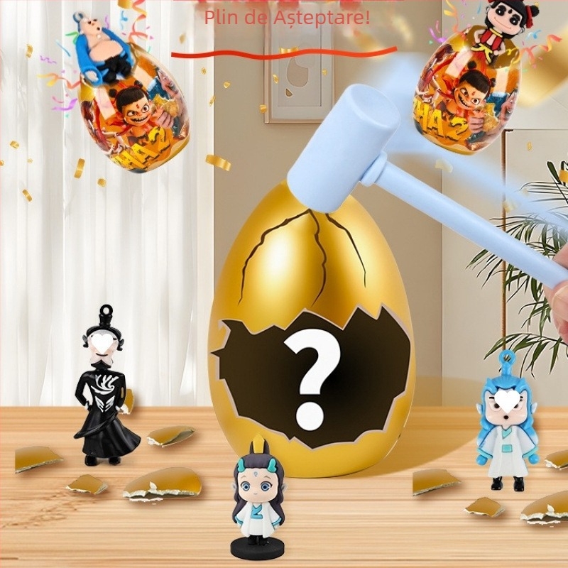 Jucărie Ouă de Paște Nezha pentru fete – Cutie-surpriză, model 2025, marcă ffy, material floare de mătase, cod produs 3kck8rrr