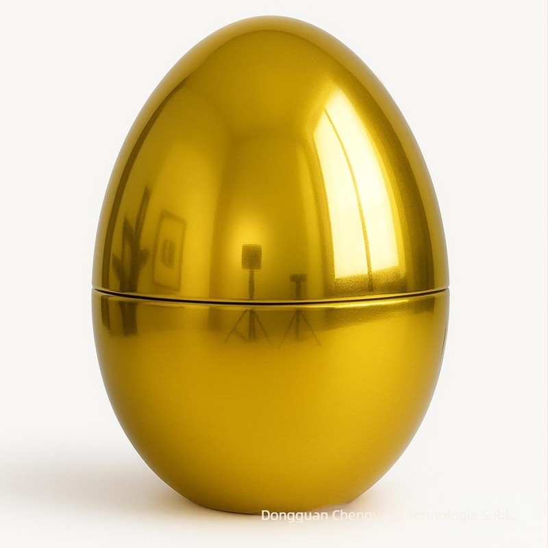 Ou de Paște din plastic cu coajă electroplacată, personalizabil, imprimare logo disponibil, cadou