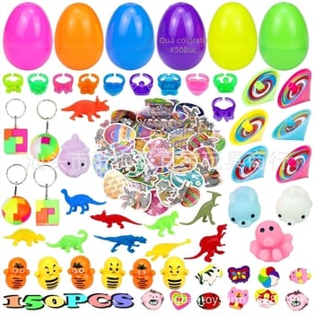 Set de Jucării de Paște pentru Ouă – 150 buc., plastic, personalizabil, pentru Paște, cadou pentru copii