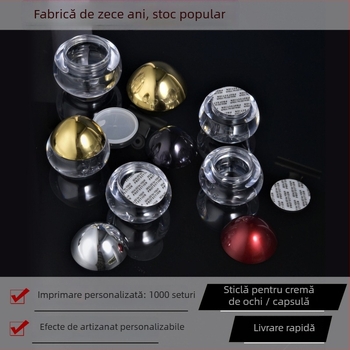 Sticluță acrilică pentru cremă de ochi, în formă de ou, turnare prin injecție, finisaj mat