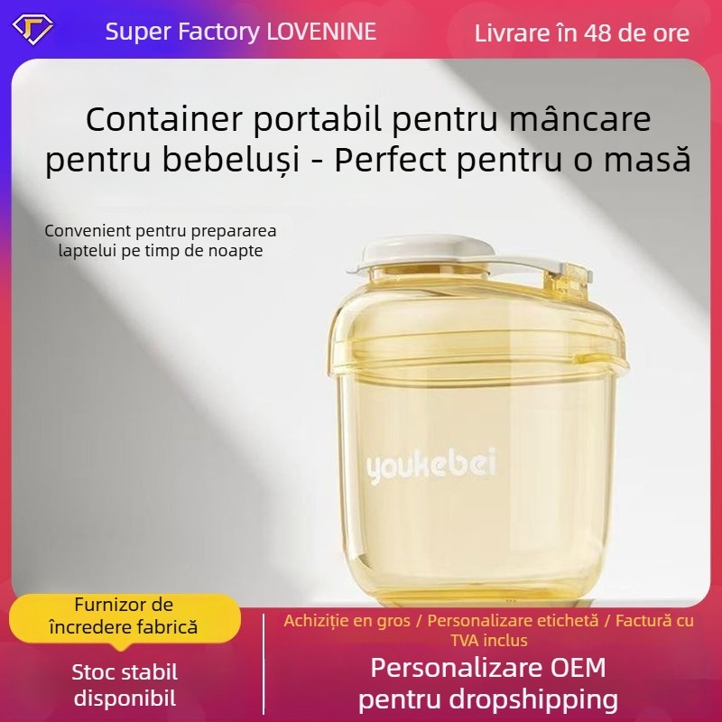 Royal Star cutie de ambalare cu două straturi, etanșă, pentru lapte praf și făină de orez — portabilă, pentru nou-născuți, cod produs 69030