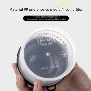 Cutie cilindrică din PP cu pâlnie pentru pudră de proteine, portabilă, 95 g, ambalare 60 buc