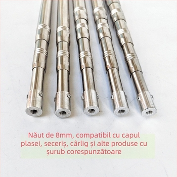 Bețișor telescopic din oțel inoxidabil pentru plasă de pescuit, extensibil, multifuncțional cu poziționare, pliabil