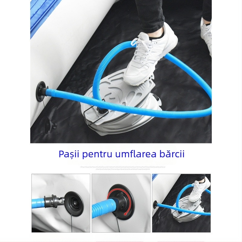 Pompă cu pedală pentru barcă gonflabilă – 0,8 kg, pompă de aer multifuncțională