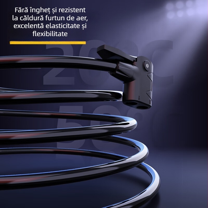 Pompa manuală pentru bicicletă Deli DL880002, portabilă, înaltă presiune