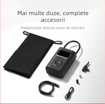 Pompa portabilă pentru pneuri auto, compatibilă cu Mijia 2Pro, ABS carcasă, 12V, 80W, alimentare USB, cilindru unic, afișaj indicator, 5–20 minute funcționare continuă