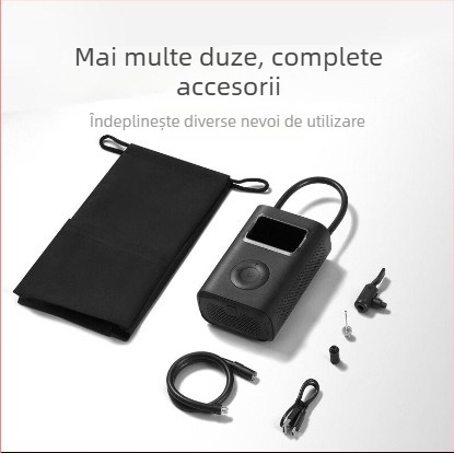 Pompa portabilă pentru pneuri auto, compatibilă cu Mijia 2Pro, ABS carcasă, 12V, 80W, alimentare USB, cilindru unic, afișaj indicator, 5–20 minute funcționare continuă