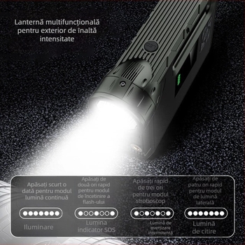 Power Bank de Urgență pentru Mașină cu Pompa de Aer Încorporată - 14.8V Baterie, Peak 1000A, Tub de Umflare 60 cm, Flux 70 L/min, Afișaj Digital