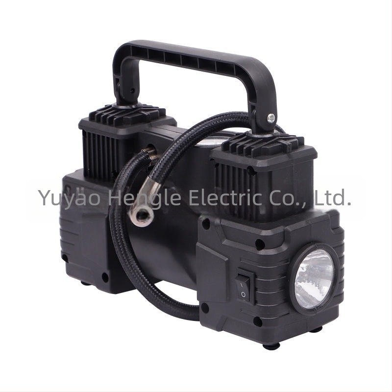 Pompă de cauciuc electrică 12V pentru autoturism cu manometru integrat, debit de aer 30 L/min, cablu 3 m