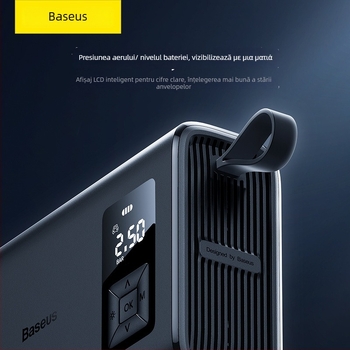Baseus pompă de aer pentru mașină, cilindru dublu, USB încărcare, 12V, 220W