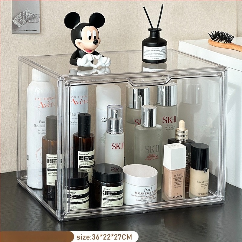 Suport și expoziție pentru cosmetice, pentru birou, din PET, organizator cu 3+ etaje pentru ruj, pudră și fard de ochi