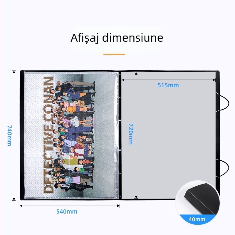 Carte de depozitare pentru puzzle, material PP, 12 pagini, grosime 1 mm, imprimare logo posibilă